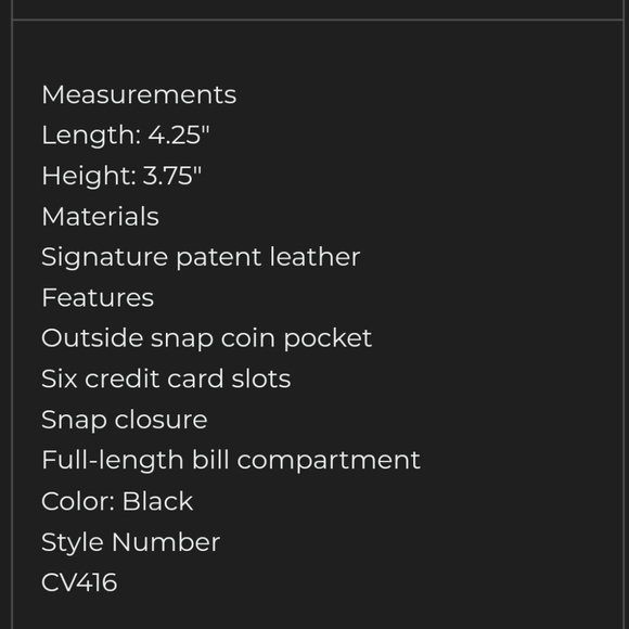 Coach Patent Morgan Monogram Wallet - Picture 4 of 9